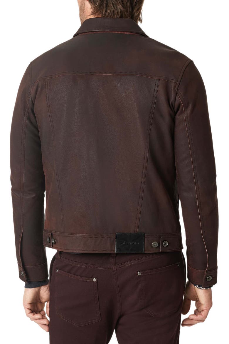 Andrew Leather Trucker Jacket, Alternate, color, OXBLOOD