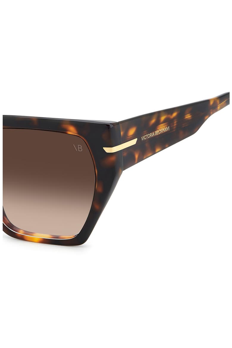 57mm Gradient Square Sunglasses, Alternate, color, BROWN HAVANA/ BROWN SF