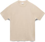 MANGO Relaxed Fit Cotton & Linen Raglan T-Shirt