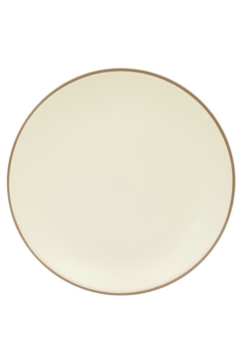Chiswick House Stoneware Dinnerware Set with Embossed Rim, Alternate, color, Cream