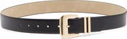 Nine West Double Metal Keeper Buckle Belt