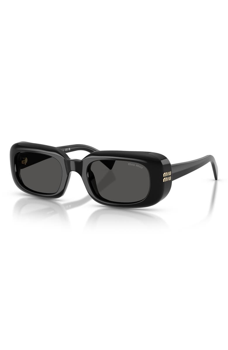 Miu Miu 52mm Rectangular Sunglasses, Alternate, color,