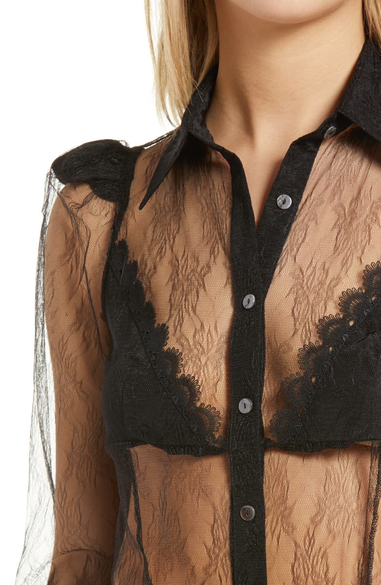Amy Lynn Chesil Sheer Mesh Shirt, Alternate, color, 