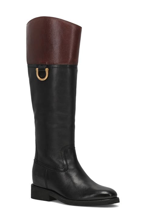 Quinn D Leather Knee High Boot