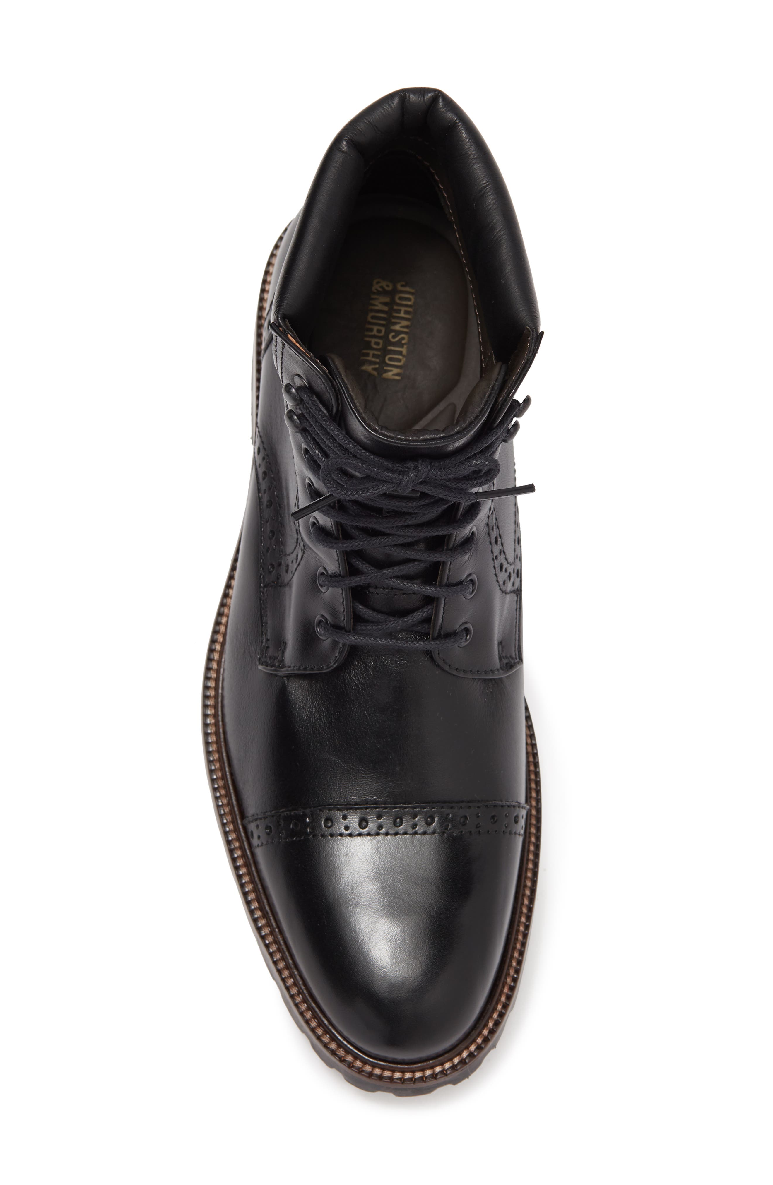 Johnston & Murphy JOHNSTON AND MURPHY Stratford Cap Toe Leather Boot, Alternate, color, 