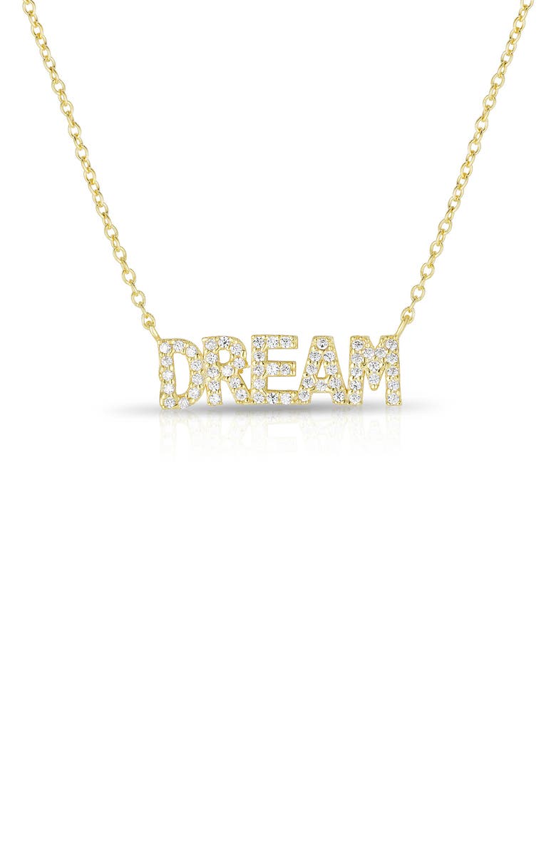 GLAZE JEWELRY 14K Gold Plated Silver Dream Necklace, Main, color, Gold