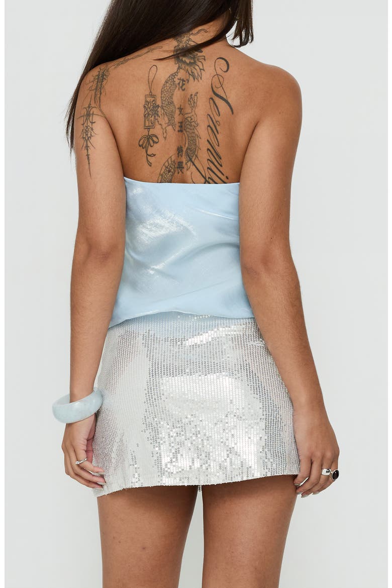 Rosabetta Strapless Tiered Minidress, Alternate, color, BLUE