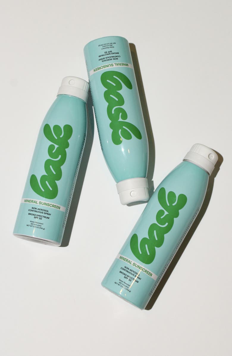 Bask Non-Aerosol Continuous Spray Fragrance-Free SPF 30 Mineral Sunscreen, Alternate, color, 