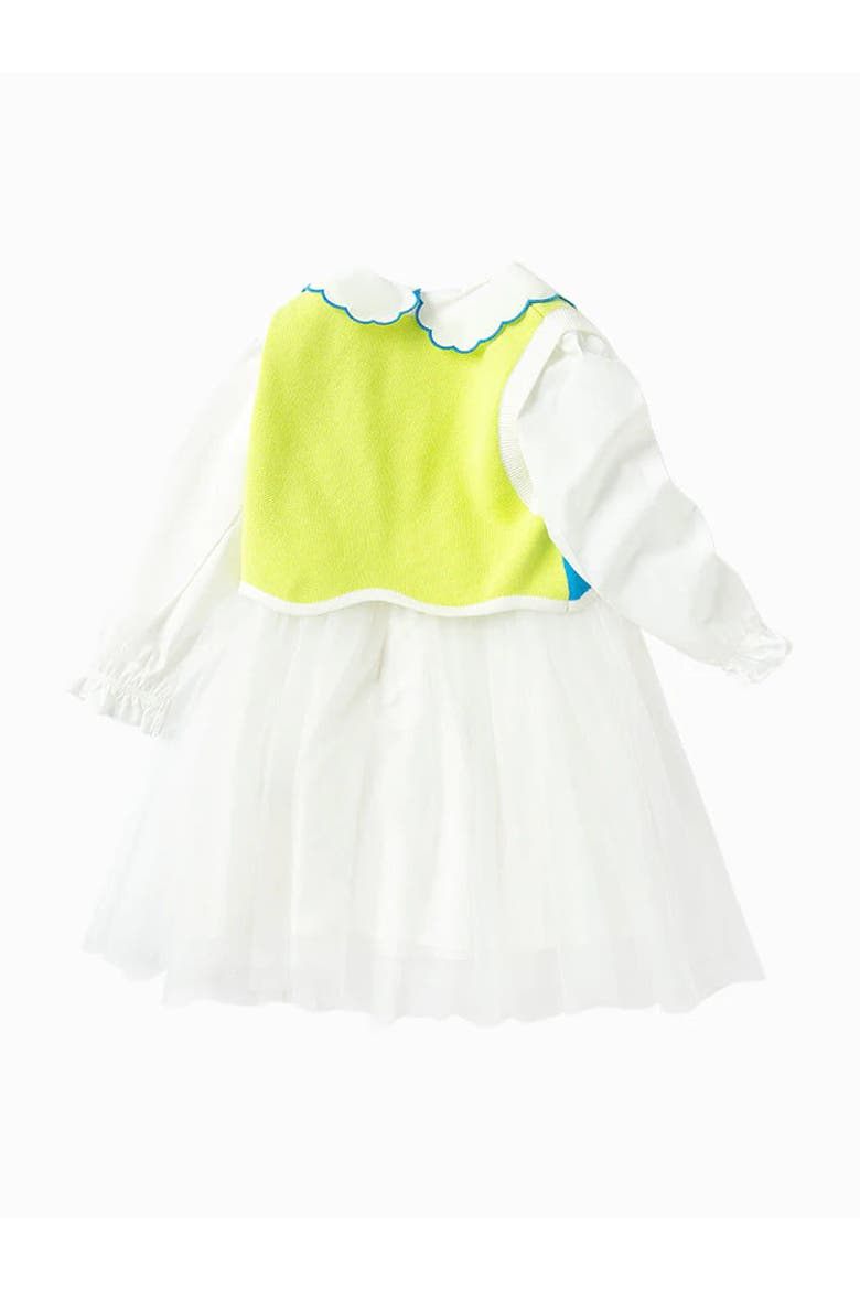 Whimsy Garden Layered Dress, Alternate, color, White
