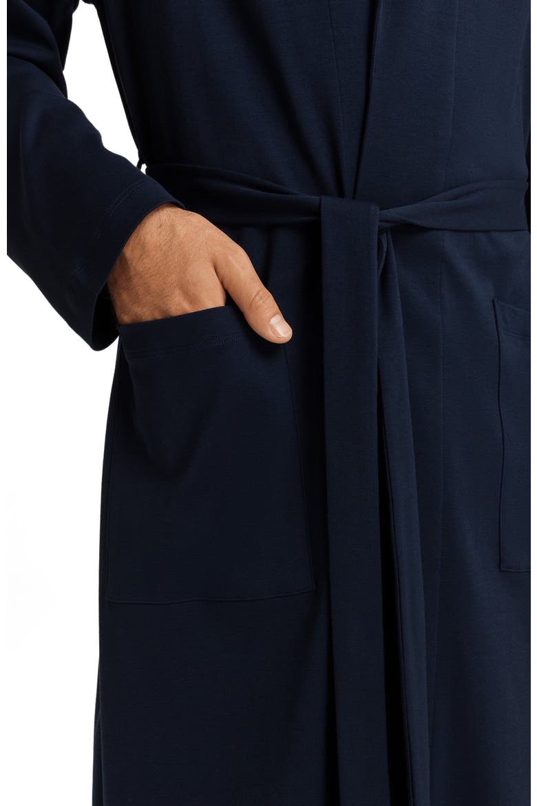 Night And Day Shawl Collar Cotton Robe, Alternate, color, Deep Navy