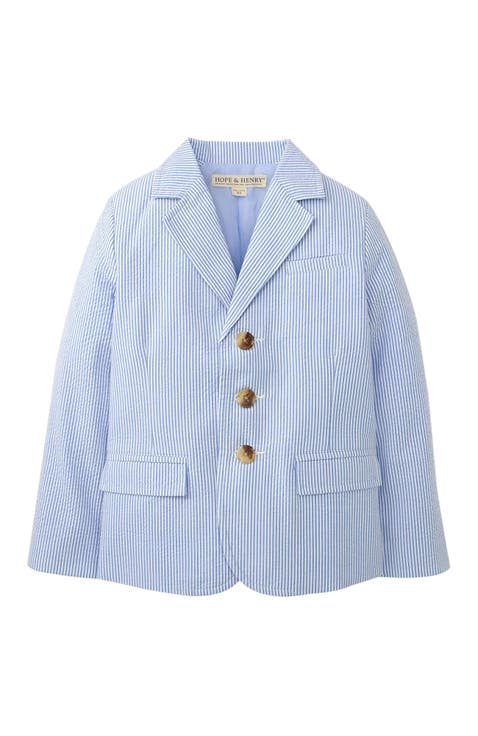 Boys' Organic Seersucker Suit Jacket, Toddler