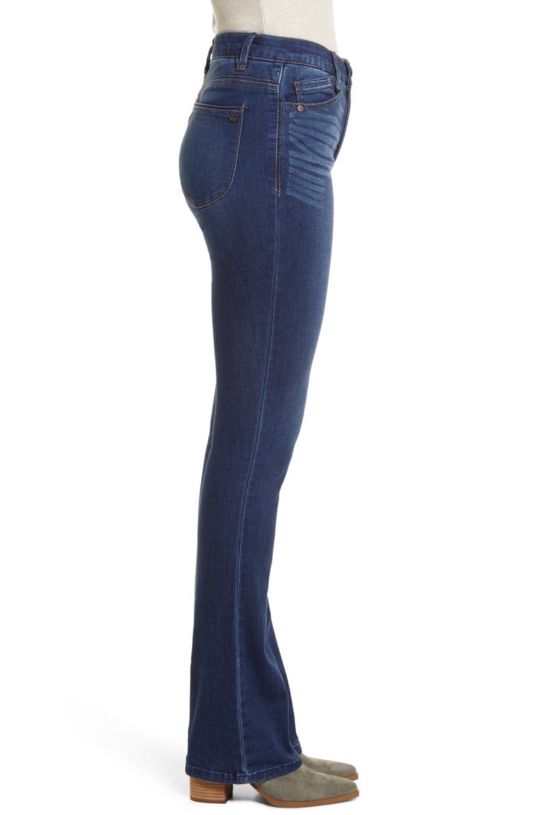 'Ab'Solution Brittany High Waist Itty Bitty Bootcut Jeans, Alternate, color, BLUE