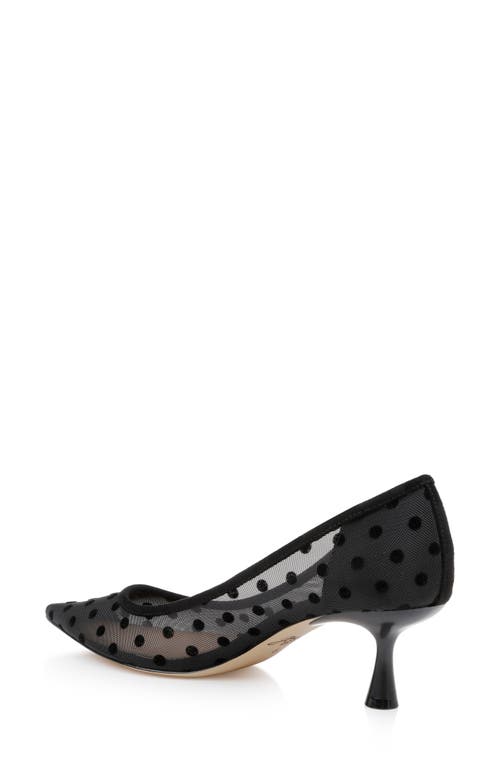Jewel Badgley Mischka Elena Pointed Cap Toe Pump In Black