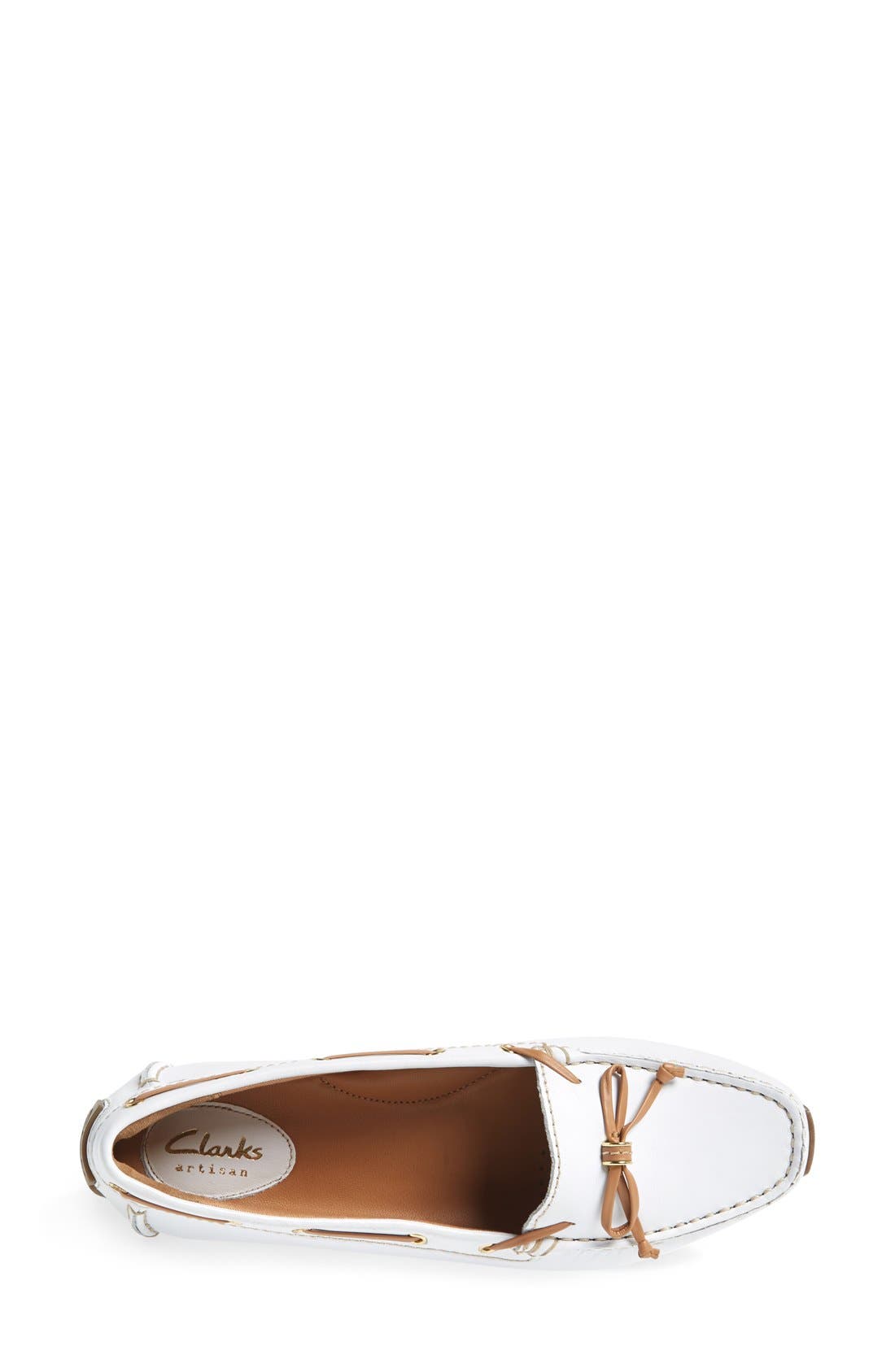 'Dunbar Groove' Loafer, Alternate, color, WHITE LEATHER