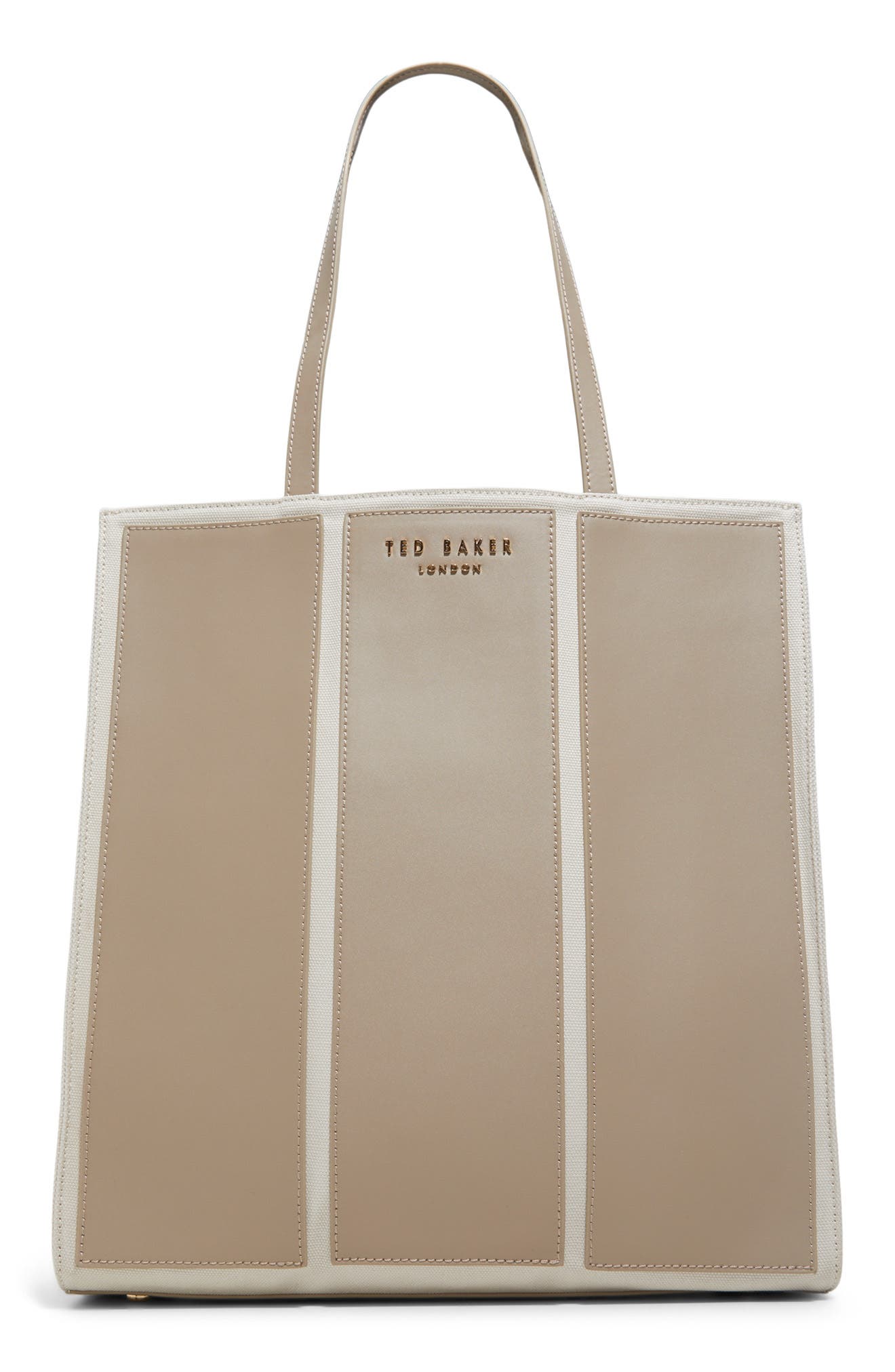 Ted Baker Ava Canvas & Leather Tote Bag, Main, color, 