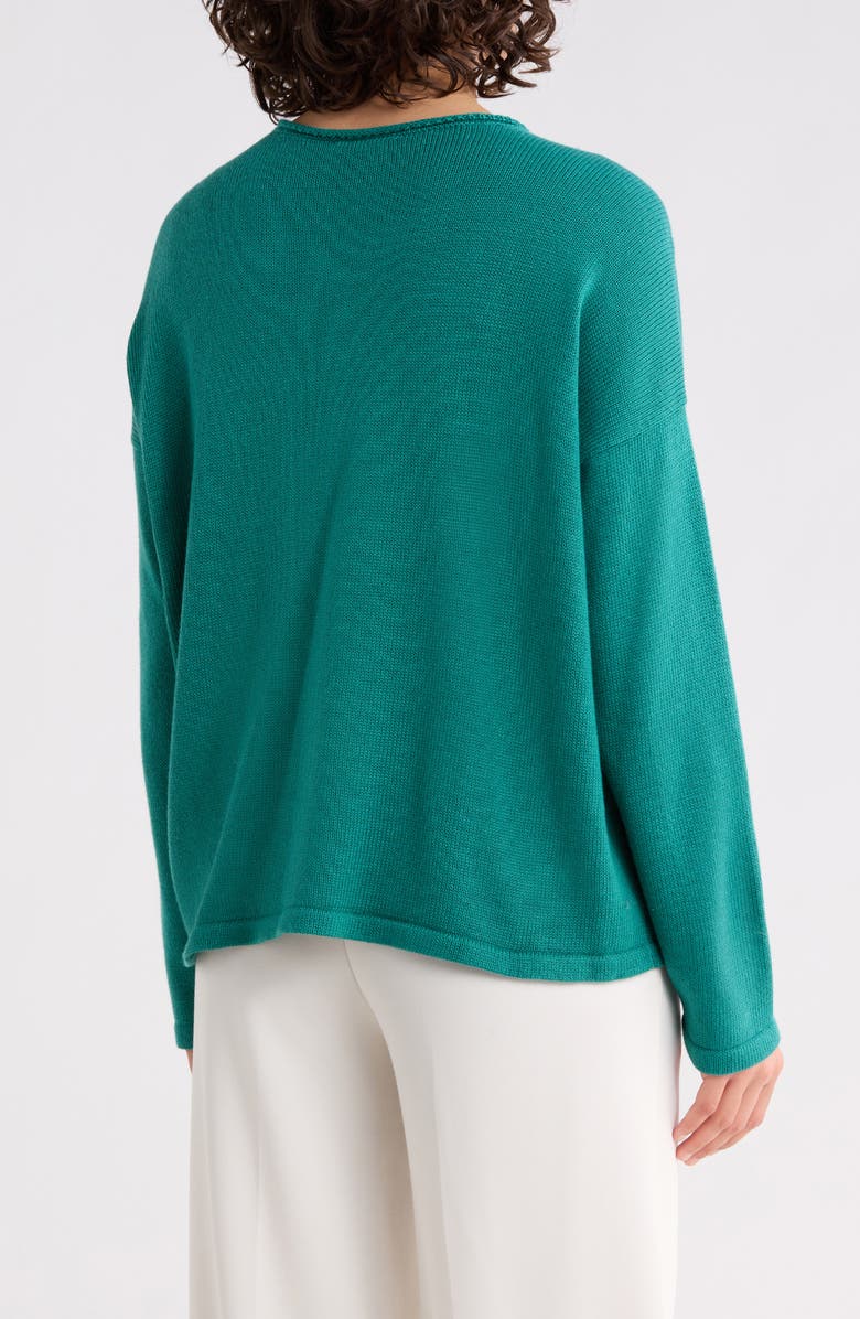 Eileen Fisher Long Sleeve Sweater, Alternate, color, Evergreen