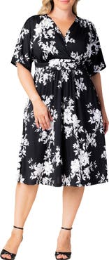 Kiyonna Gia Floral Midi Dress