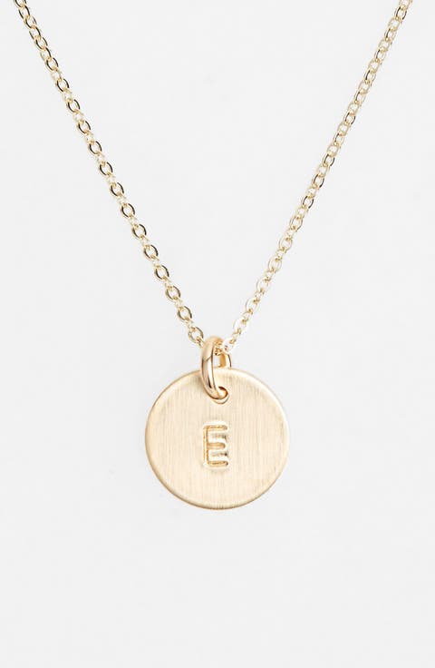 14k-Gold Fill Initial Mini Circle Necklace