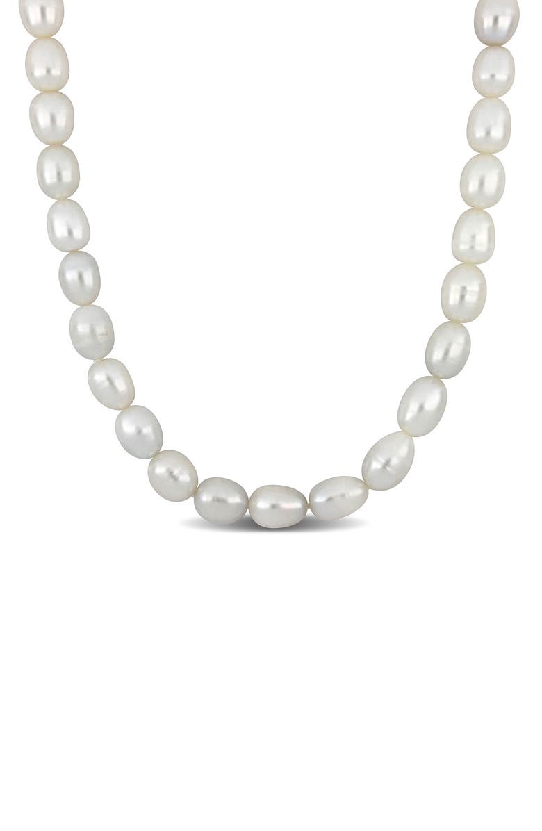 DELMAR Cultured White Pearl Endless Long Necklace, Main, color, 
