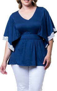Kiyonna Sarah Lace Trim Top