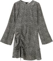 MANGO TEEN Print Long Sleeve Minidress