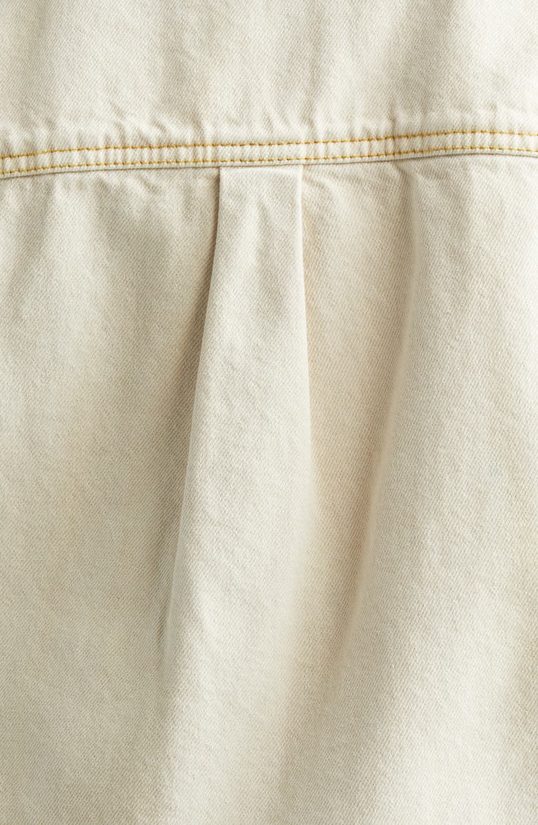 Balmain Faded Denim Jacket, Alternate, color, Ivory/ Blue Multi