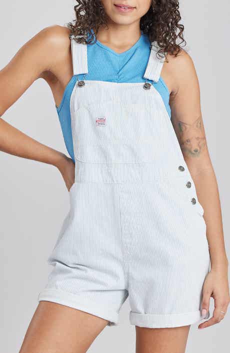 UNIONBAY Mario Stripe Denim Shortalls