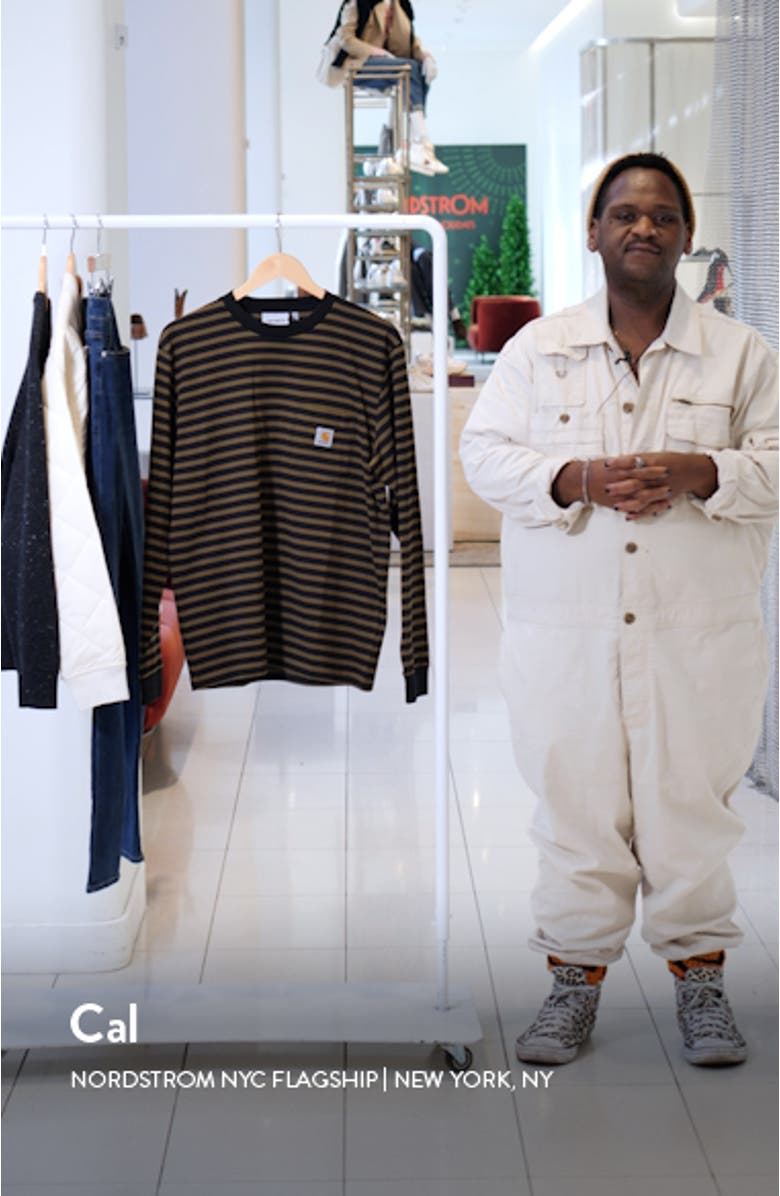 Seidler Stripe Long Sleeve Pocket T-Shirt, sales video thumbnail