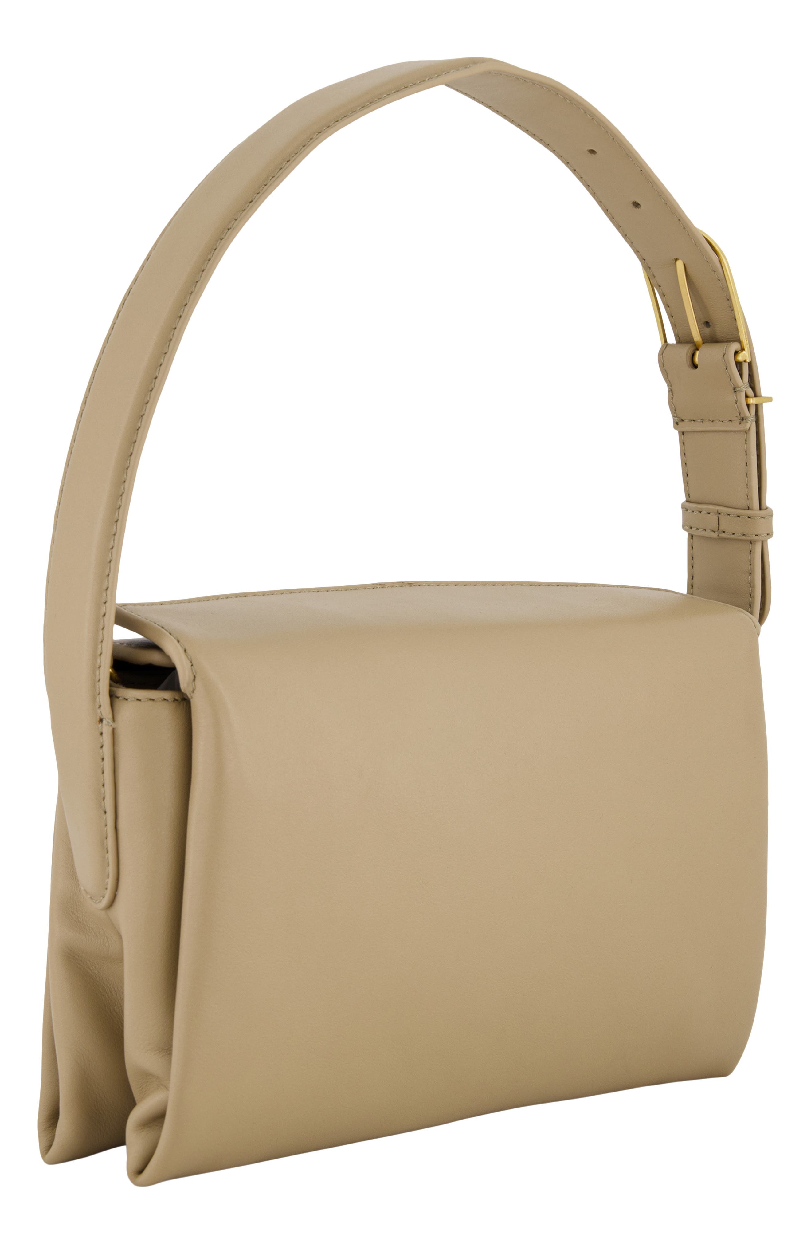 Vince Sidney Boxy Nappa Leather Shoulder Bag, Alternate, color, Sandtrail