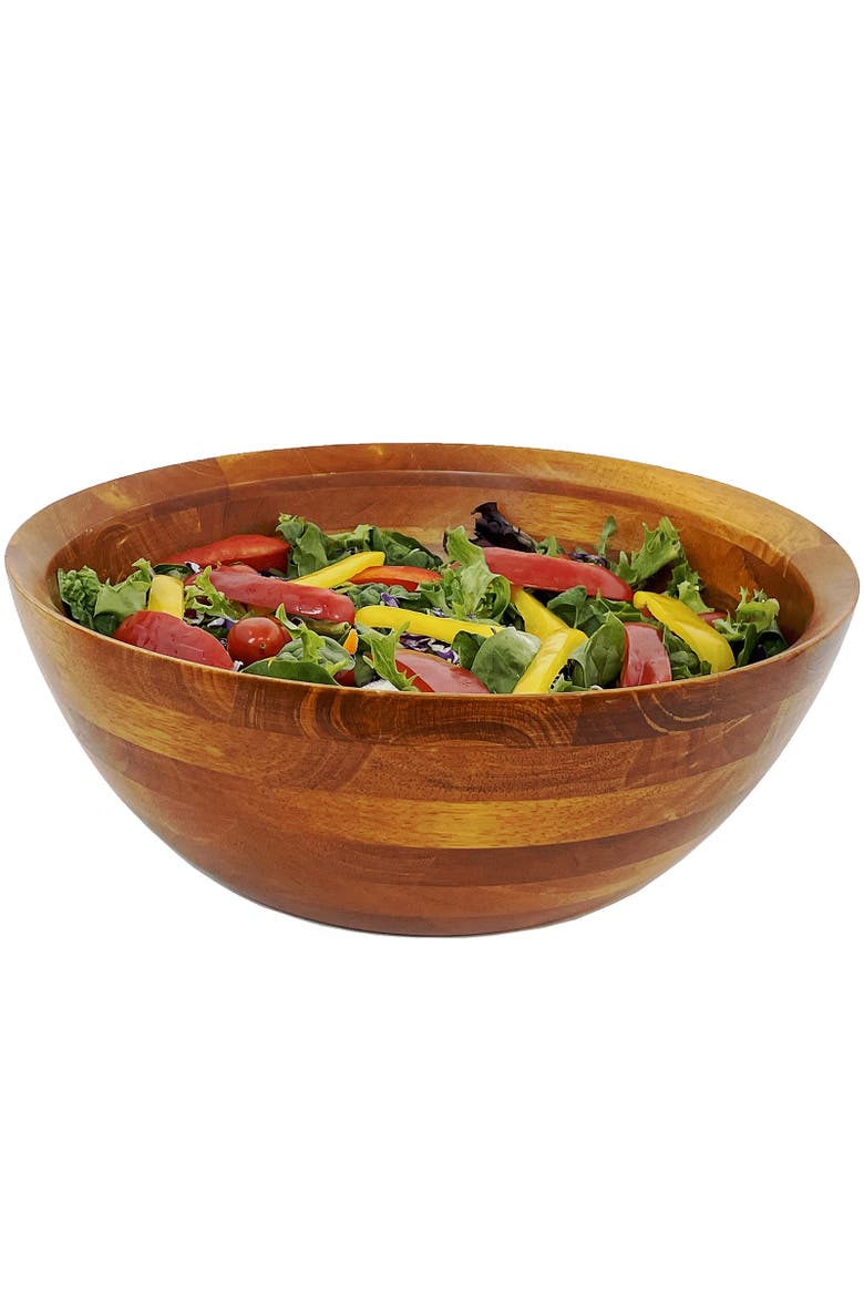 Rubberwood Conical Bowl, Medium 4.5-Inch x 10-Inch Diameter, Alternate, color, Brown