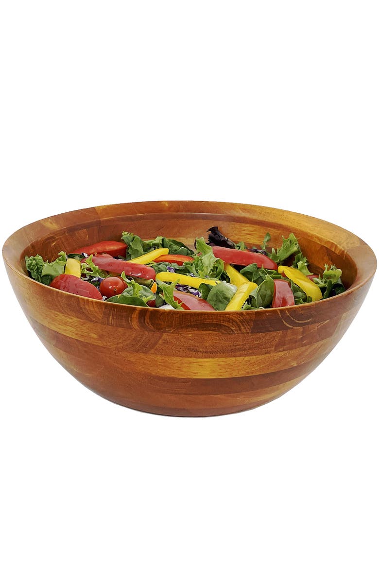FRIELING Rubberwood Conical Bowl, Medium 4.5-Inch x 10-Inch Diameter, Alternate, color, Brown