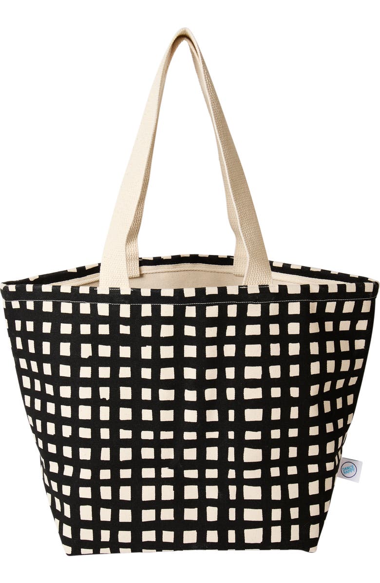 Dance Happy Grid Wide Tote Bag, Main, color,