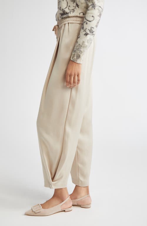 Herno Satin Harem Pants In Neutral