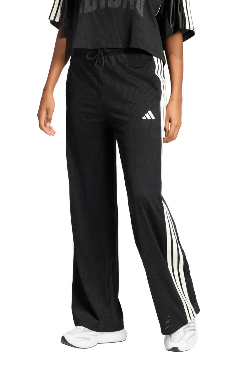 Stadium Mesh Pants, Main, color, BLACK/ WHITE/ CRYSTAL LINEN