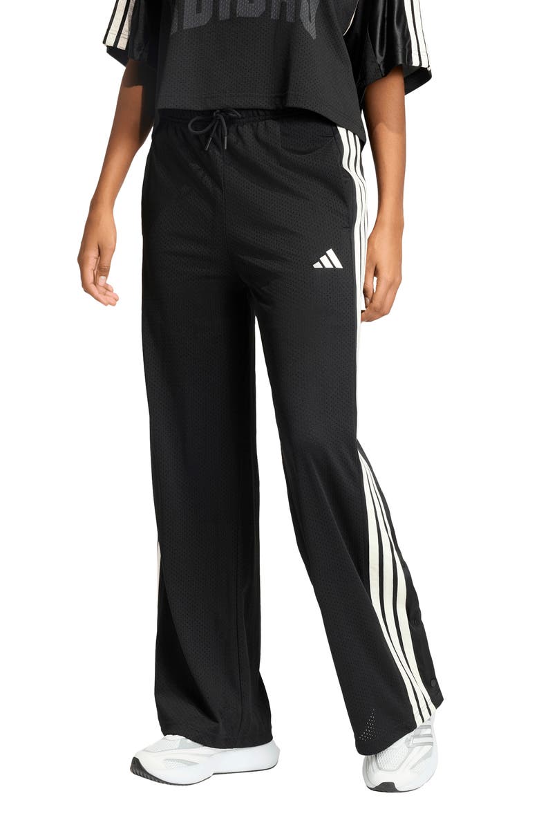 adidas Stadium Mesh Pants, Main, color, Black/ White/ Crystal Linen