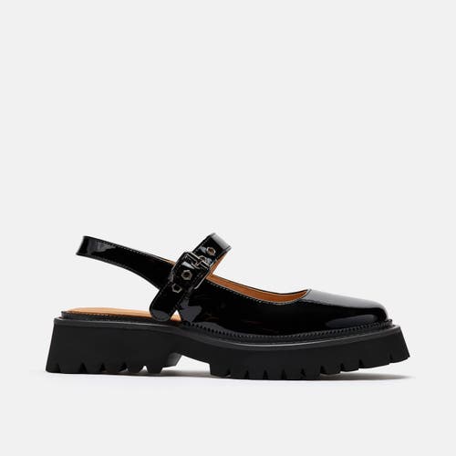 Marc Nolan Luna Leather Mary Jane Lug Slingbacks
