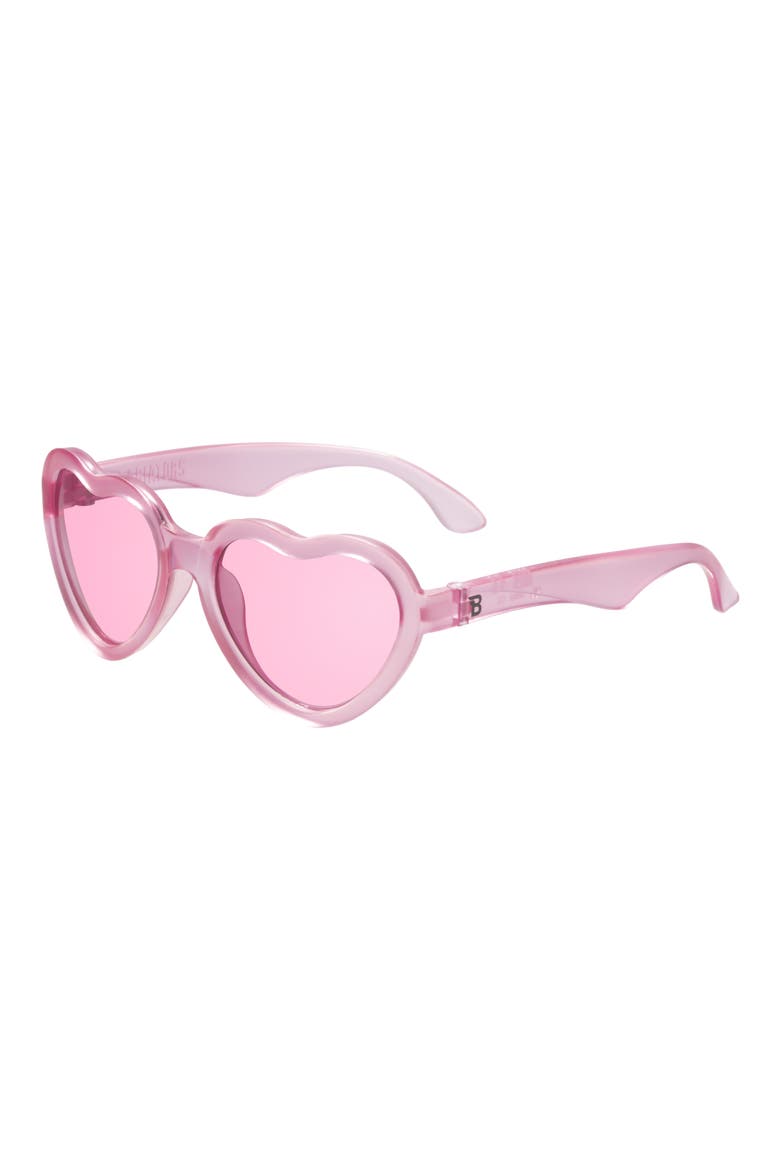 Kids' Mirrored Heart Shaped Sunglasses, Alternate, color, FUCHSIA