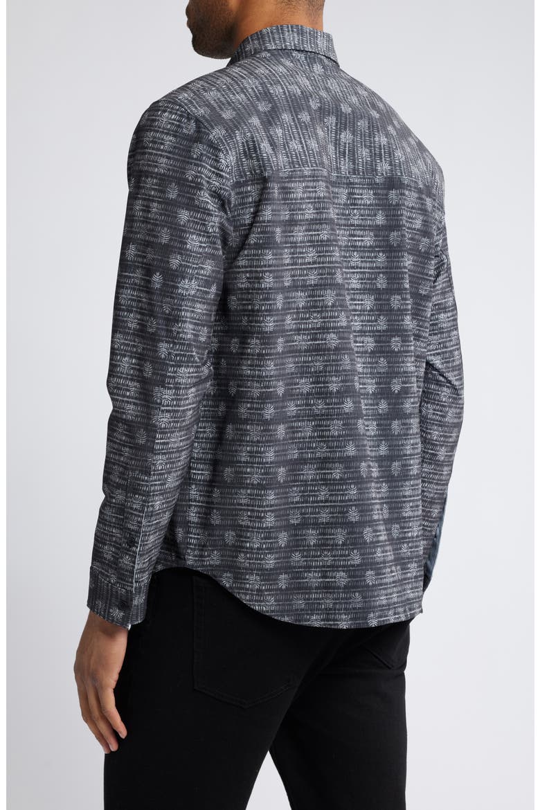Bahama Coast Stretch Seersucker Button-Up Shirt, Alternate, color, FOG GREY