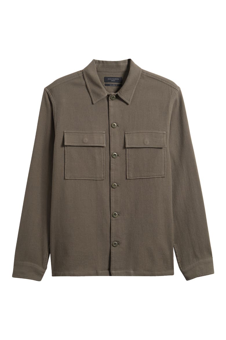 Viscar Long Sleeve Button-Up Shirt, Alternate, color, KHAKI GREEN