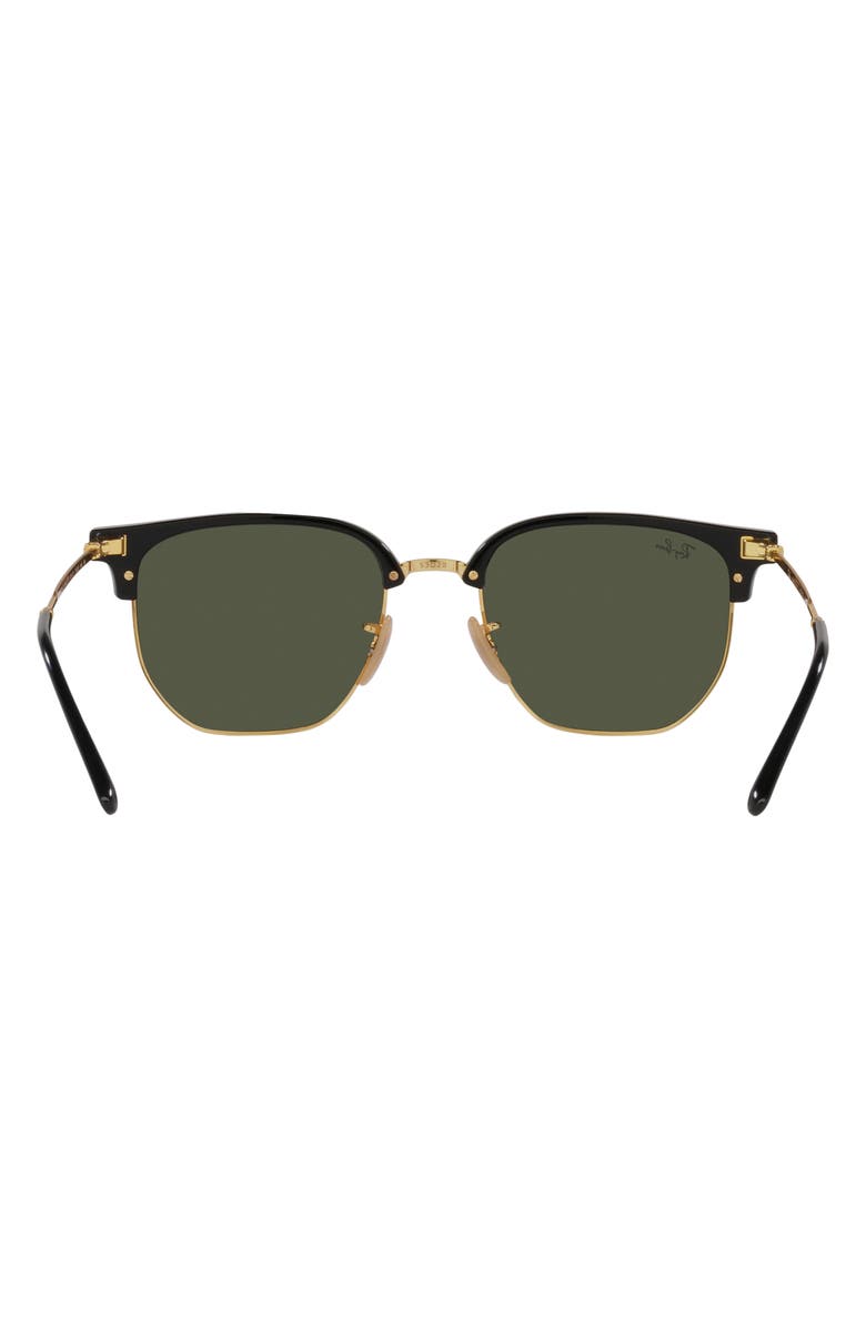 Ray-Ban New Clubmaster 51mm Irregular Sunglasses, Alternate, color, Black