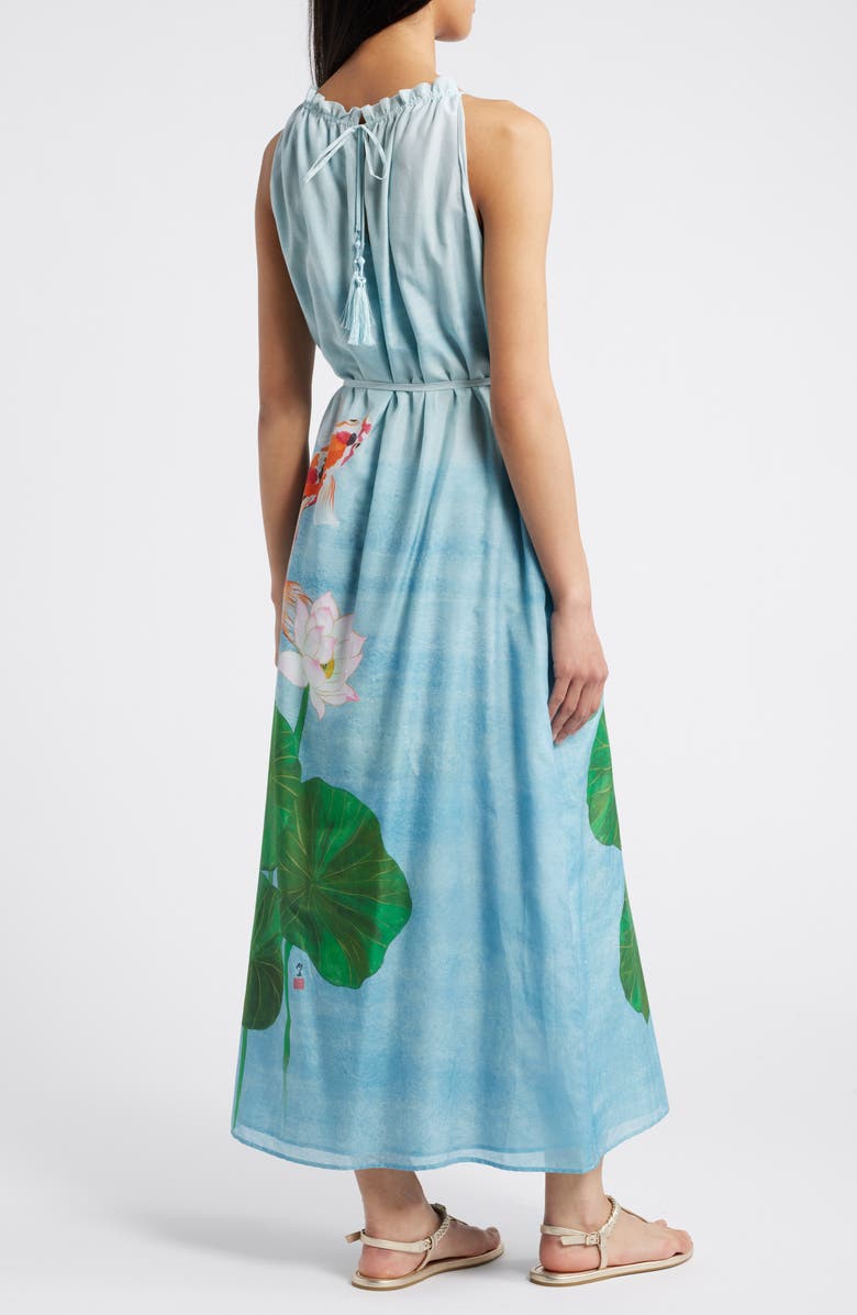 Tommy Bahama Kayo Koi Sleeveless Halter Neck Maxi Dress, Alternate, color, 