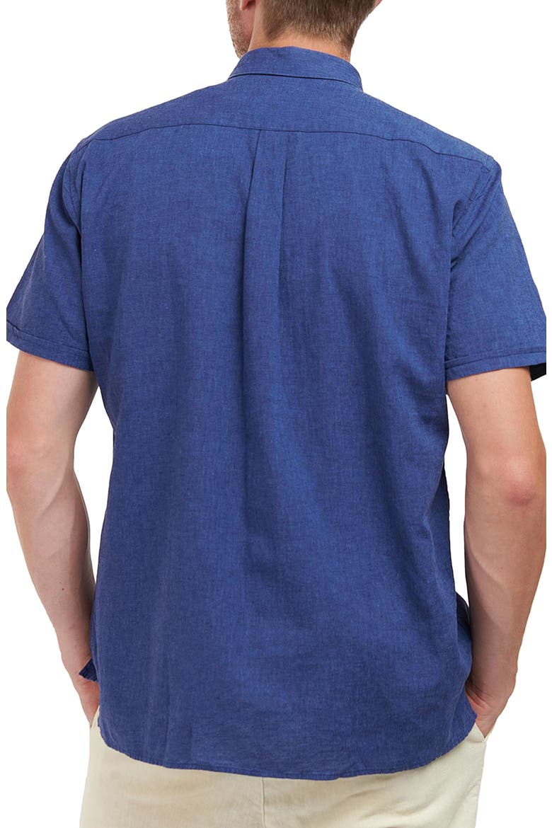 Nelson Linen & Cotton Button-Up Shirt, Alternate, color, INDIGO