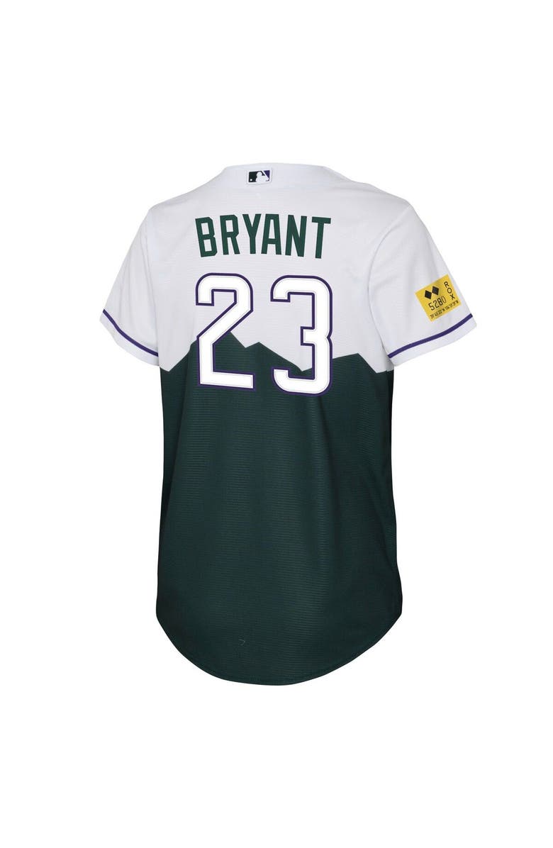 Nike Youth Nike Kris Bryant Green Colorado Rockies City Connect Replica Player Jersey, Alternate, color, 