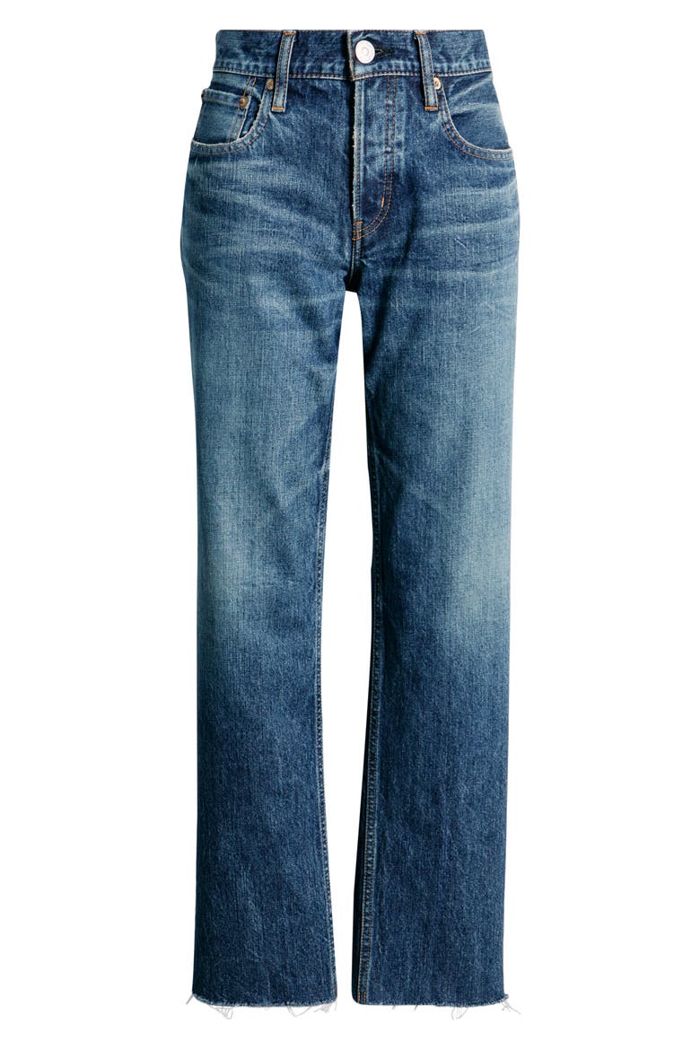 Needham Raw Hem Straight Leg Jeans, Alternate, color, BLUE
