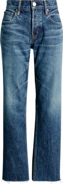 MOUSSY VINTAGE Needham Raw Hem Straight Leg Jeans