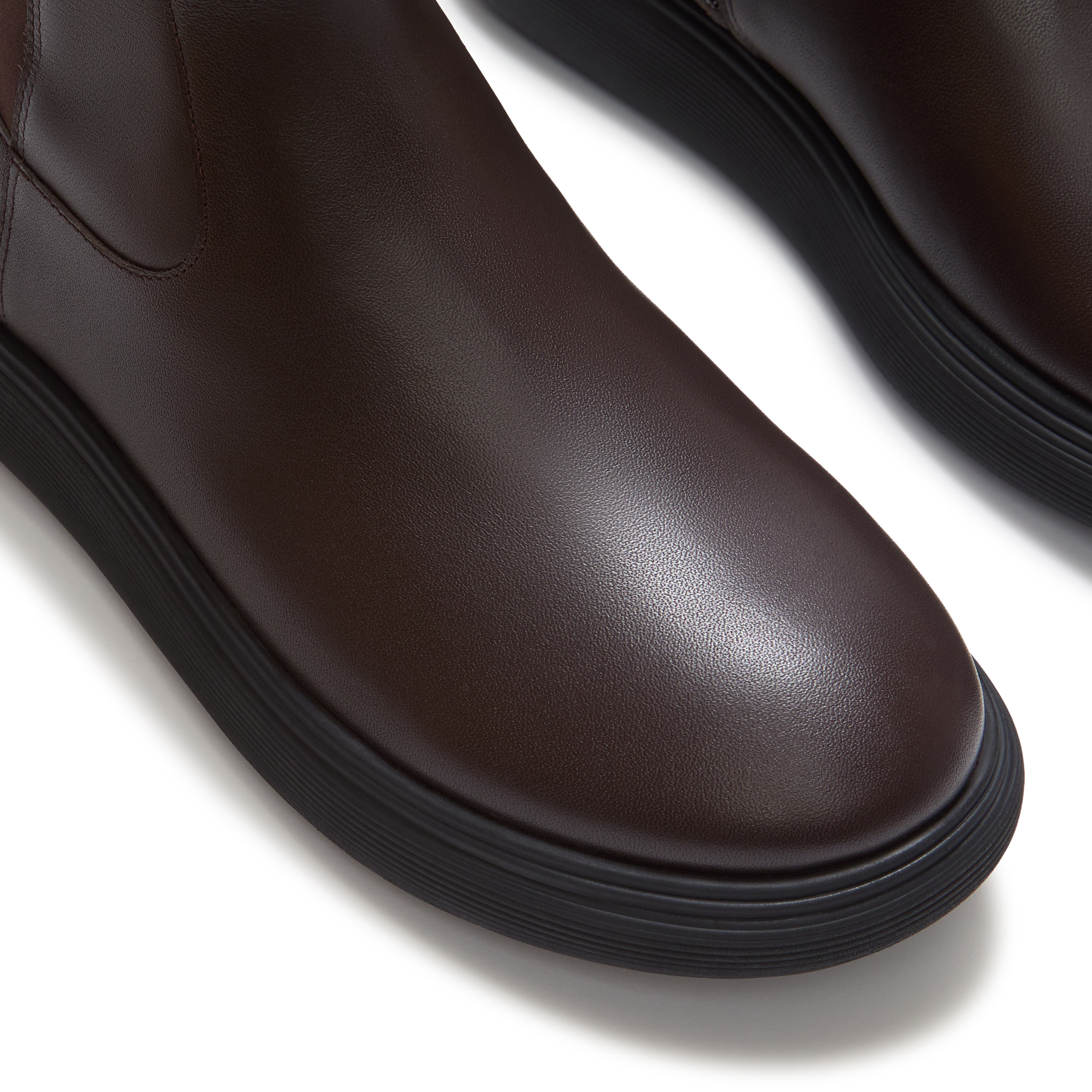 Iq-Comff Leather High Boots, Alternate, color, Chocolate Brown