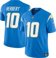 Nike Men's Nike Justin Herbert Powder Blue Los Angeles Chargers Team Vapor F.U.S.E. Stitched Limited Jersey