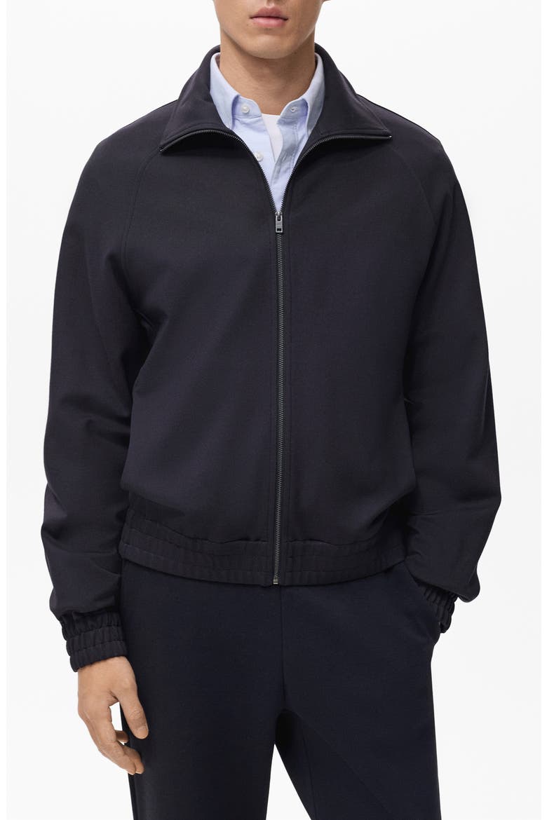 Regular Fit Zip-Up Sweatshirt, Main, color, NAVY