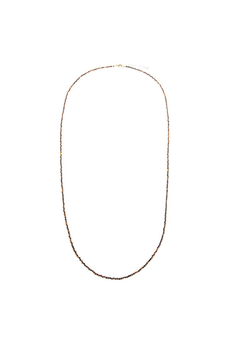 Tigers Eye Beaded Chain Necklace 36", Main, color, Tiger Eye - 36 Inch