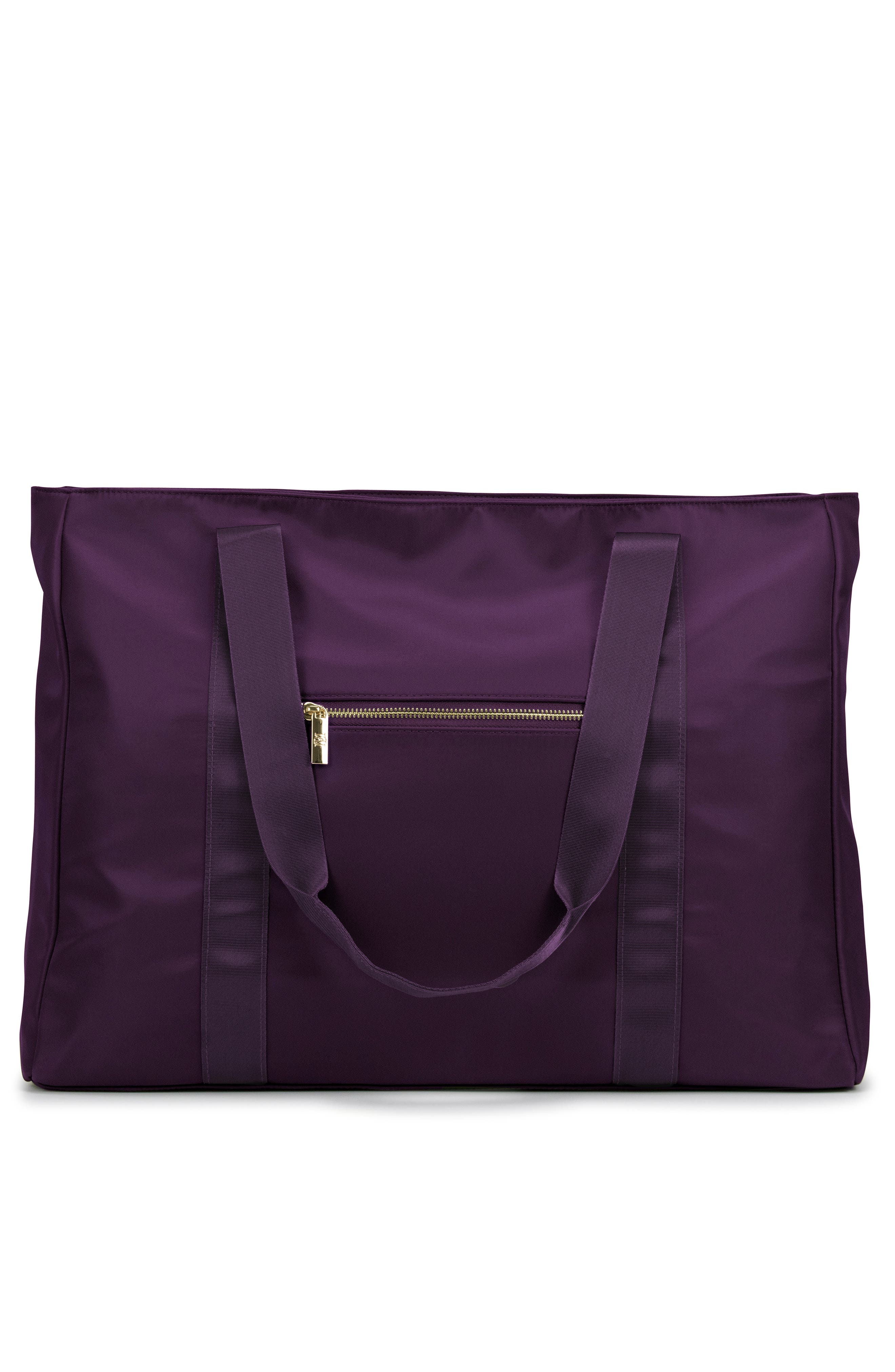 Uncomplicated Nylon Weekender Duffel Bag, Alternate, color, Purple